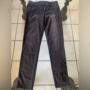 White House Black Market Black Embellished Jeans